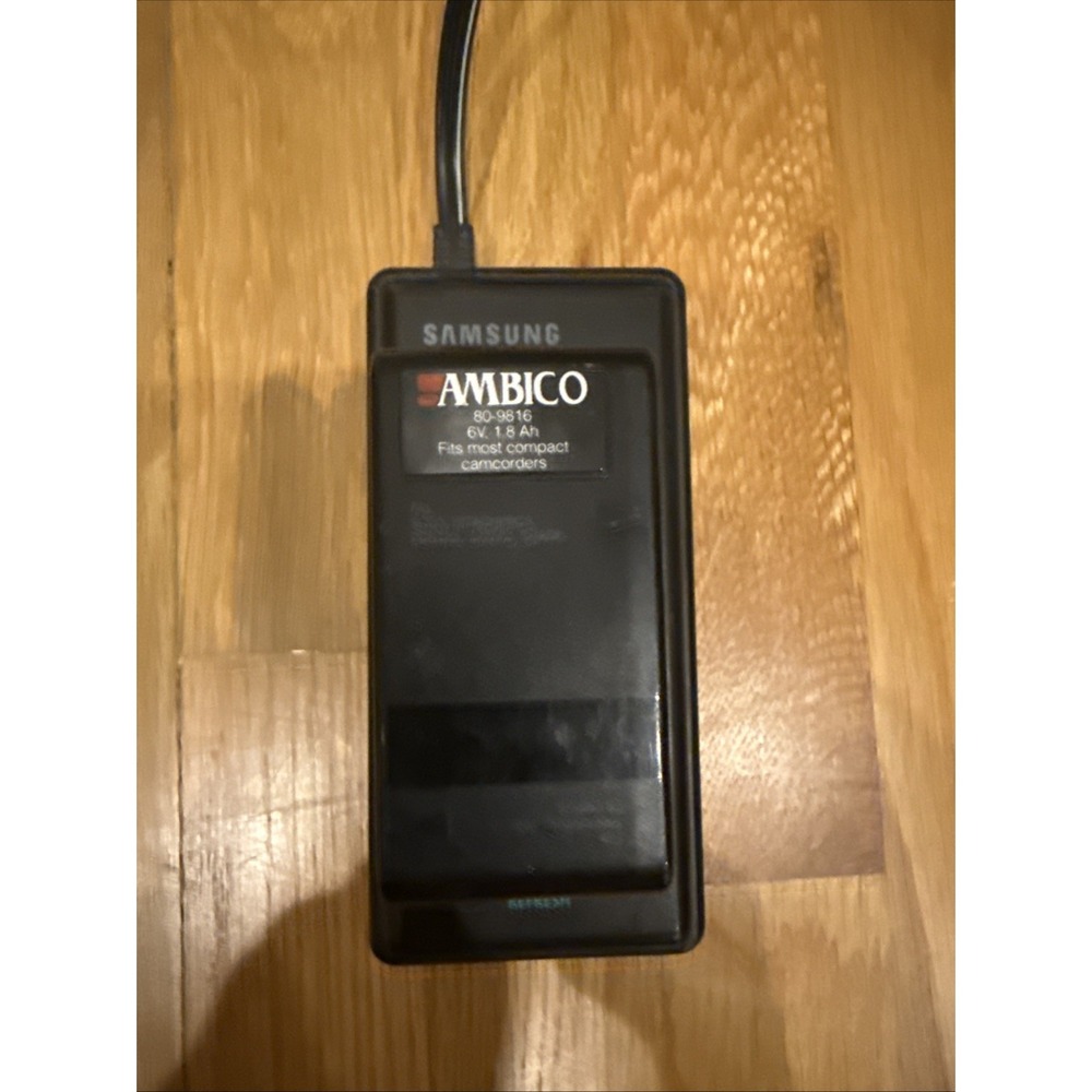 vintage ambico camcorder charger &‎ battery 80-9816 6V 1.8 Ah